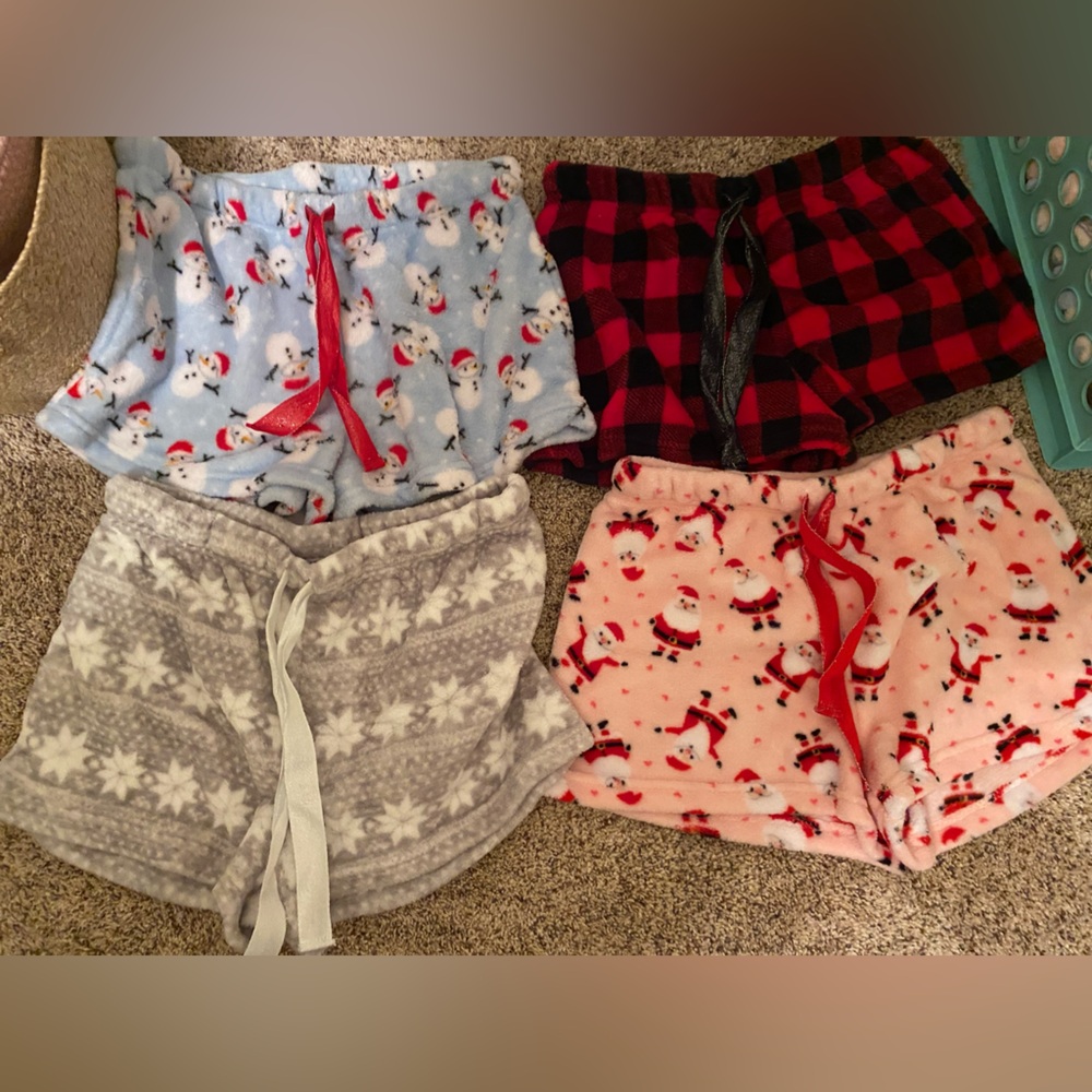 Cozy PJ shorts- Snowflake, Snowman, Santa, Plaid